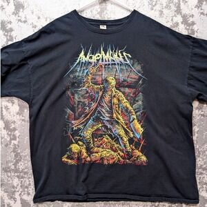 Vintage ANGELMAKER Vengeance Graphic T Shirt Men's Large Horror‎ Goth Band Tee